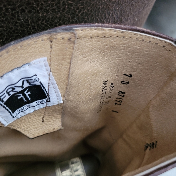 Frye Engineer Boots Mens -  Size 7 - Brown Made in Mexico - Picture 10 of 11